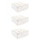 3Pcs Beige Socks Storage Box Underwear Organizer Multiple Grids 5