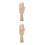 2Pièces Main Bois Beige Flexible Pour Peinture Décoration 6