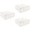 3Pcs Beige Socks Storage Box Underwear Organizer Multiple Grids 7