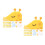 2Ensembles Autocollants Croissance Girafe Eva 8