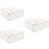 3Pcs Beige Socks Storage Box Underwear Organizer Multiple Grids 6
