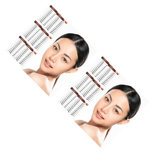 Transferts Sourcils Noir Papier Look Réaliste Usage Décoratif 1