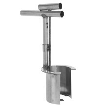 2Pièces Plantoir Semoir Manoeuvre Facile Jardin Acier Argenté