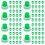400Pièces Joints Robinet Silicone Vert Kit Réparation 7