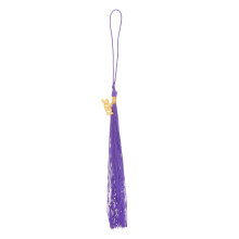 Pompon De Graduation Violet En Polyester Soyeux Pour Cérémonie