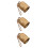 3Pièces Cloches Fer Rustique Toile De Jute Suspendue 8