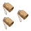 3Pièces Cloches Fer Rustique Toile De Jute Suspendue 7