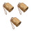 3Pièces Cloches Fer Rustique Toile De Jute Suspendue 6