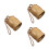 3Pièces Cloches Fer Rustique Toile De Jute Suspendue 4