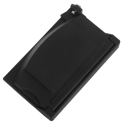 2Pièces Cache-Prise Transparent Étanche Noir Pour Usage Extérieur 1