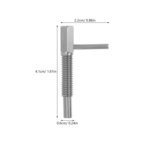 Verrou À Bouton Inox Argenté Ressort Usage 2