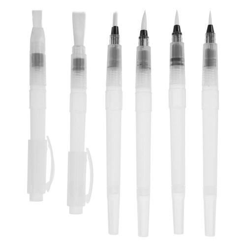 12Pièces Stylos Pinceaux Rechargeables Transparente Débutants 2