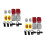 2Sets Cycling Reflectors Set Waterproof Plastic Front Rear Warning Kit 4