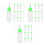 30Pcs Light Empty Squeeze Bottles Fine Tip for Paint Glue Oil 6
