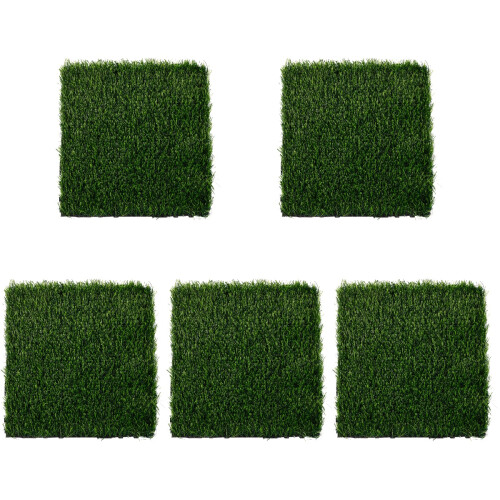 5Pcs PVC Fake Grass Turf Flexible Artificial Grass Mat 2