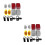 2Sets Cycling Reflectors Set Waterproof Plastic Front Rear Warning Kit 7