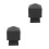 2Pcs Dark Grey Metal Pyramid Fence Post Caps Square Railing End Covers 6