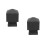 2Pcs Dark Grey Metal Pyramid Fence Post Caps Square Railing End Covers 5