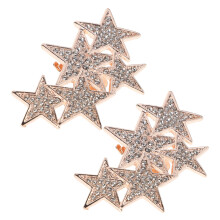 6St Schoendecoratie Zinc Legering Roze Stervorm Bruid Clips
