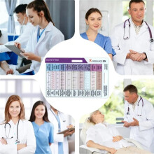 ECG/EKG Rhythm Pocket Card Acrylic 7 Step Ruler Ruler Card Portable Ecg Ekg Reference Guide Rhythms Calipers Pocket Card