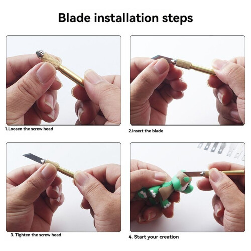 Blade Handle Kit for 936 Soldering Iron Heating Knife Multi-Functional DIY Model Heating Carving Trimming Tool Blade Kit