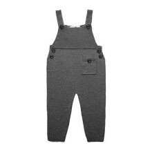 (Gray,12-18 Months(80cm))Kids Baby Boy Girl Knit Cotton Bid Pants Romper Jumpsuit Overalls Clothes Outfit