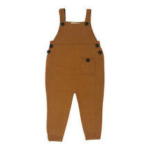 (Brown,12-18 Months(80cm))Kids Baby Boy Girl Knit Cotton Bid Pants Romper Jumpsuit Overalls Clothes Outfit