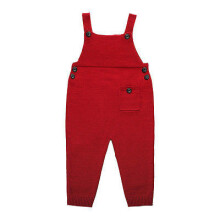 (Red,12-18 Months(80cm))Kids Baby Boy Girl Knit Cotton Bid Pants Romper Jumpsuit Overalls Clothes Outfit