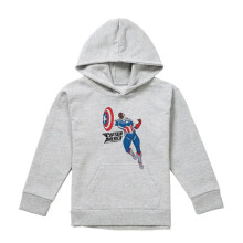 (12-13 Years, Athletic Heather) Captain America Childrens/Kids Sam Wilson Doodle Heather Pull Over Hoodie