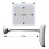 Square Flexible Gooseneck LED Lighted 10X Magnifying Makeup Mirror, Power Locking Suction Cup, Bright Diffused Light 6
