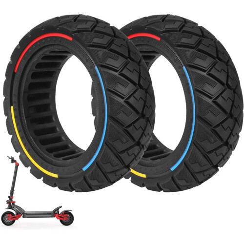 2 PCS 11 Inch Scooter Rubber Tires 90/65-6.5 Solid Tire for  Thunder Speedual  Zero 11X Kaabo Wolf 2