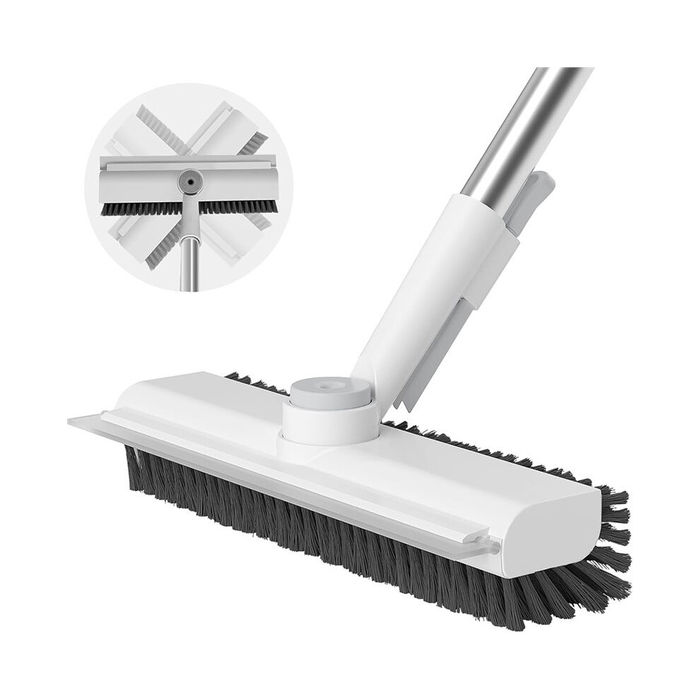 Floor Scrub Brush With Long Handle, 3 In 1 Scrape And Heavy-Duty Stiff Bristle Scrubber Brush For Cleaning Shower 6033389106241