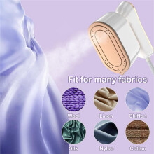 Travel Steamer Iron for Clothes - Portable Ironing Machine Travel College Dorm Home (White) EU Plug