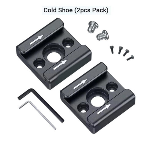 Cold Shoe Mount Adapter with 1/4'' Screw for LED Light,Camera Shoe Adapter Bracket,DIY Camera Rig Set,2060 2