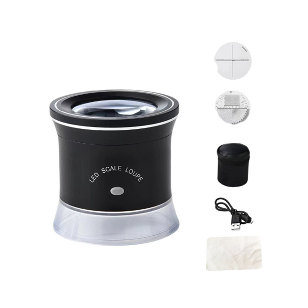 Photos - Other Office Equipment 30X Portable Cylinder Rechargeable Magnifier LED UV Light with Angle Scoring Plate for Scoring Plate