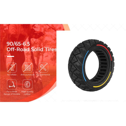 11 Inch Scooter Rubber Tires 90/65-6.5 Solid Tire for  Thunder Speedual  Zero 11X Kaabo Wolf 1