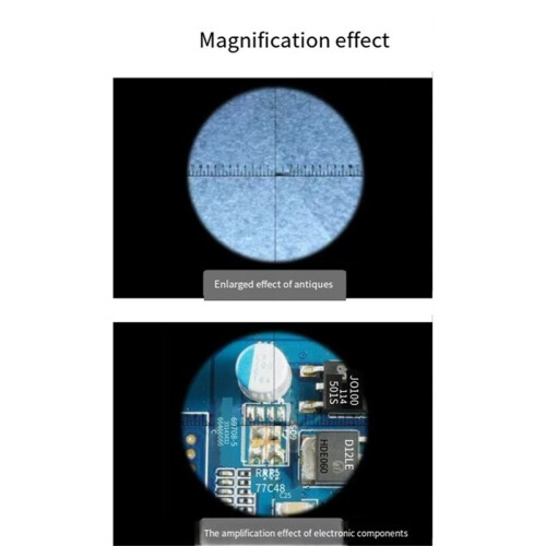 30X Portable Cylinder Rechargeable Magnifier LED UV Light with Angle Scoring Plate for  Scoring Plate 1