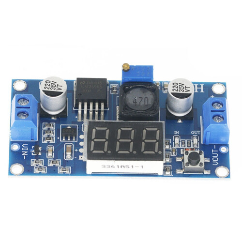 3Pcs LM2596 - Voltage Adjustable Step-Down Converter Voltage Regulator LED Display Voltmeter 4.0-40V to 1.25-37V 1