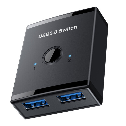 USB  USB3.0 Bidirectional  1 in Two Out Printer Sharer Splitter USB Devices Peripheral Switcher 2