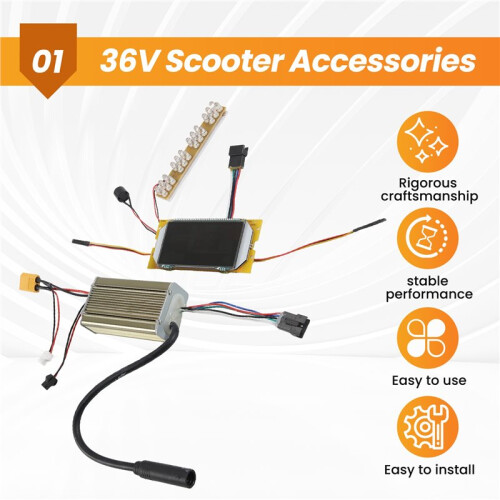 Display de Cristal LíQuido de 8 Polegadas + Controlador para PeçAs de Scooter EléTrico  S1 S2 S3 36 V 1