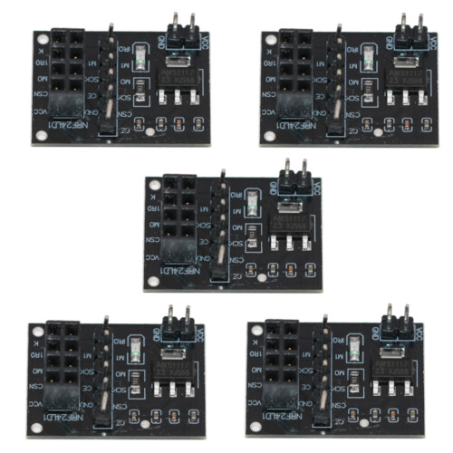 5Pcs NRF24L01 Wireless Adapter Module 3.3V New Socket Adapter Plate Board for 8Pin for  NRF24L01 Wireless Module