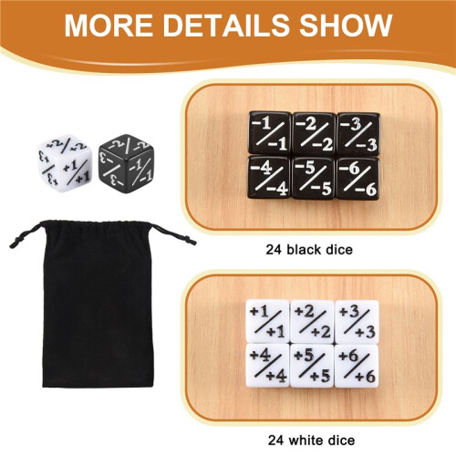 48 Pieces 16mm Dice Counters Token Dice Loyalty Dice D6 Dice Square for ,CCG,Card Gaming 2