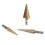 Step Drill Bit 3Pcs Hss Step Drill Bit Set Cone Hole Cutter Taper Metric Nitriding Hex Core Drill Bits Gold 6