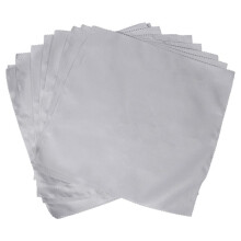 10Pcs 48X48cm Polyester Cloth Napkins for Restaurant Wedding Banquet Dinner Party, Silver Gray
