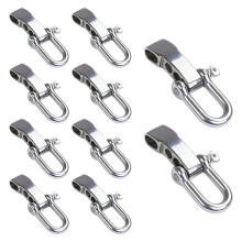 10 Stuks Paracord Armband Beugel Gesp, Booganker Beugel Sluiting D Beugel Clip Verstelbaar voor Overlevingsarmband Zilver