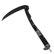 Schwarze Klappsichel mit Klinge und Scheide Aus Rostfreiem Stahl, Geeignet für Landwirtschaftliches Mähen