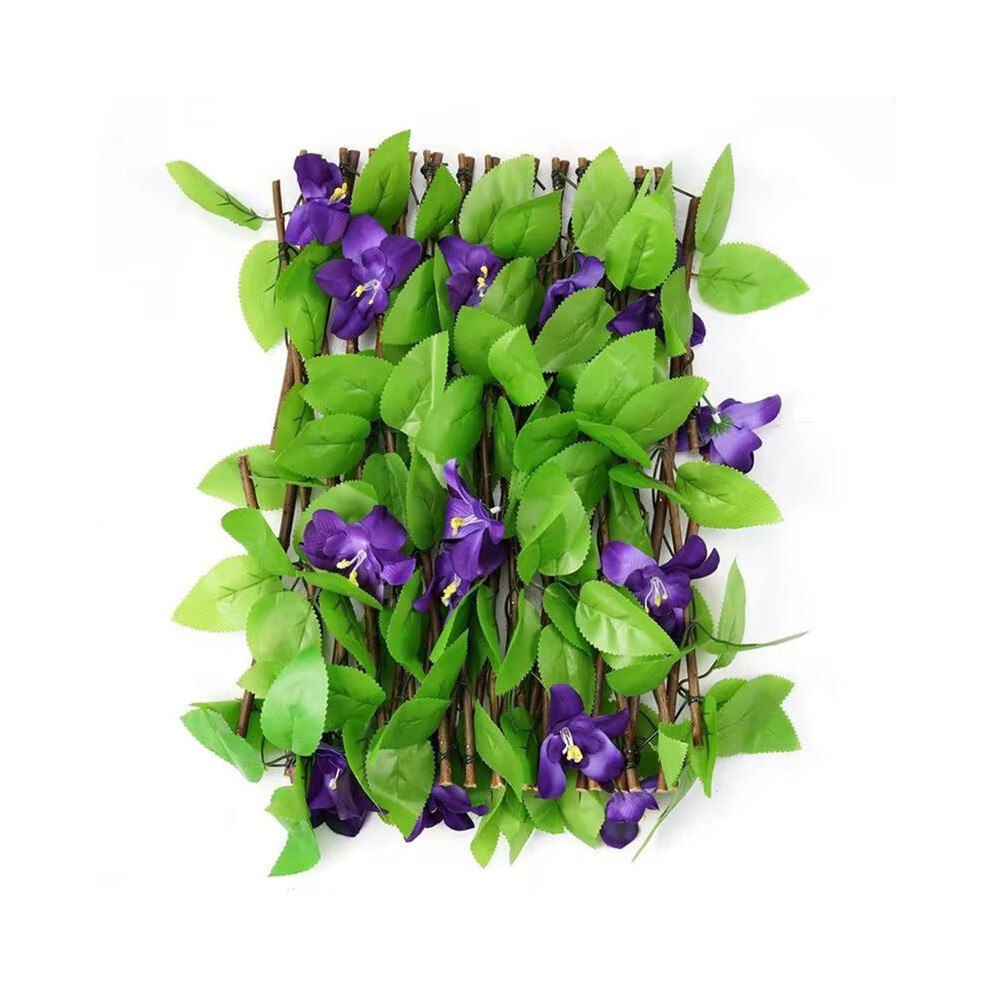 40Cm Simulation Fence Garden Decorative Plants Artificial Flower Retractable Garden Privacy Fence Decorative Fence 4712443547627