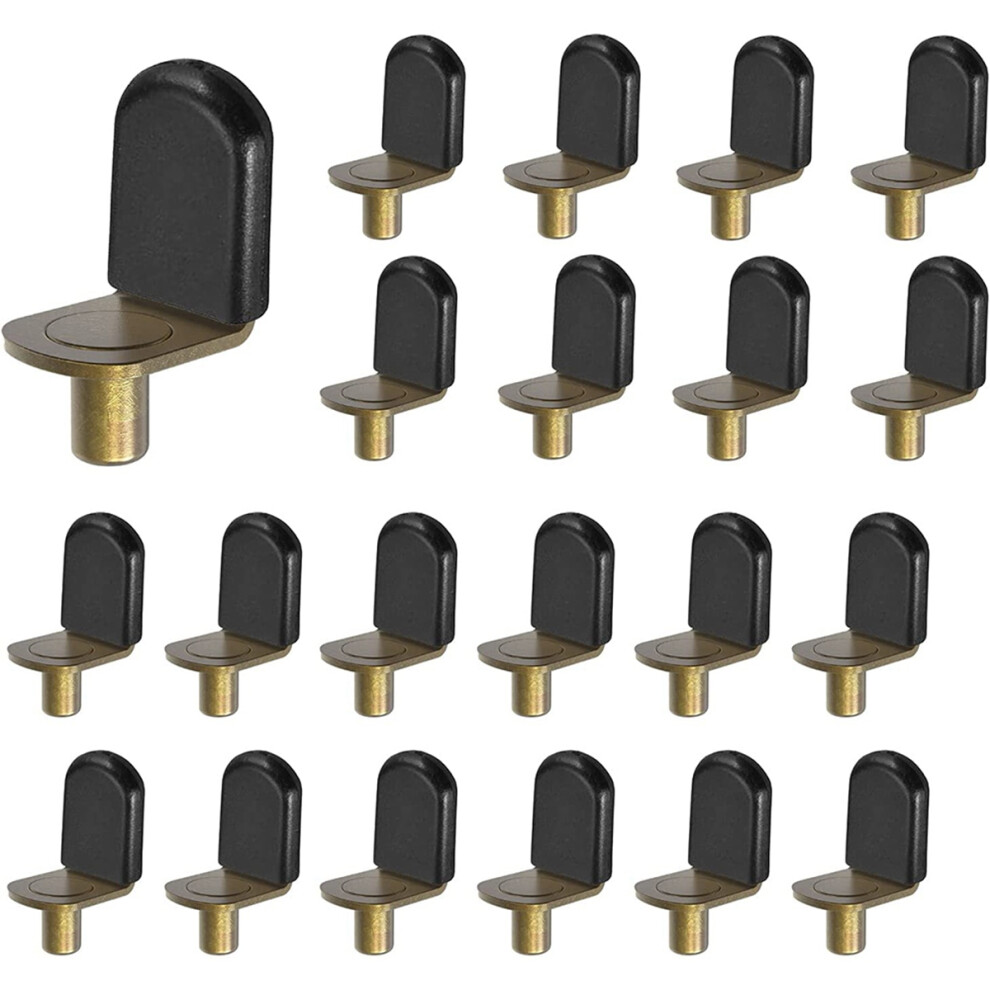Tauoh Bronze Shelf Pins, Glass Supports Furniture Cabinet Closet Bookcase Shelf Bracket-Style Pegs 30 Pack.