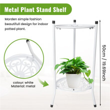 Two-Layer Elegant Metal Plant Stand Shelf Potted Plant Holder Modern Tall Plant Pot Stands for Indoor Outdoor Decor A