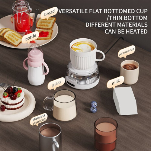 Thermostatic Heating Coaster 4-Speed Adjustment Heating 55 65 75 85 Degrees Constant Temperature Warming Coaster US Plug